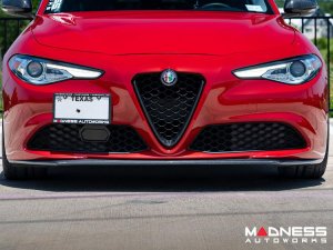 Alfa Romeo Giulia Front Spoiler - Carbon Fiber - Italia Style - Stile Italia - Base Model - V1 - One Piece Design 